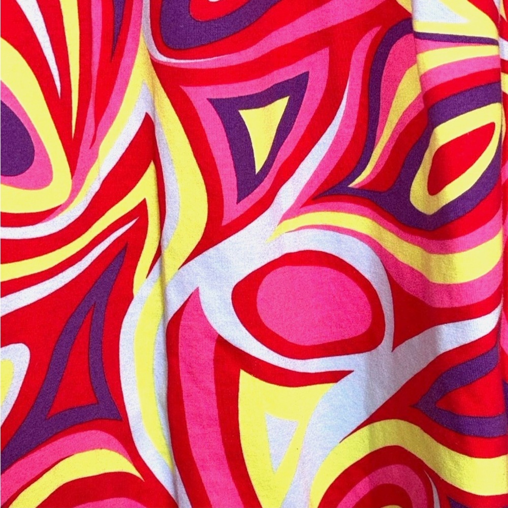 Hanna Andersson Girls Bright Retro Mod Swirl Cotton Dress Size 12 150 - Picture 6 of 12